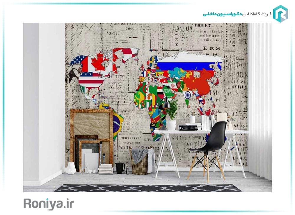 پوستر دیواری نقشه جهان RT-224