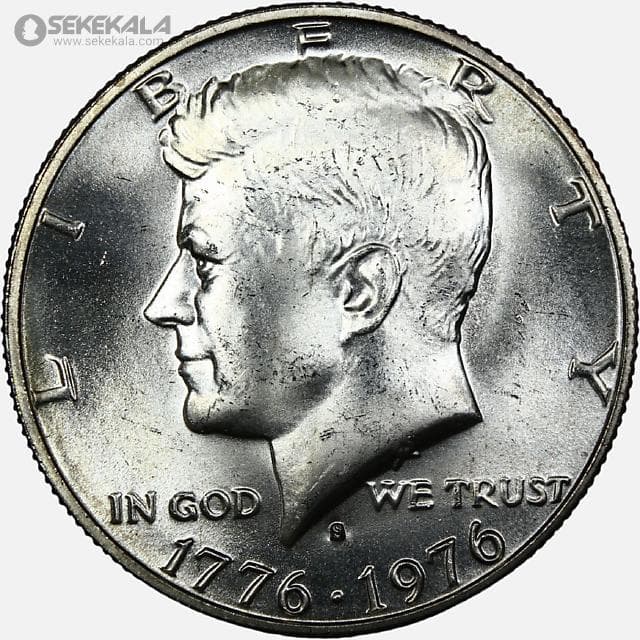 سکه نیم دلار نقره یادبودی آمریکا 1976 S (دویستمین سالگرد استقلال)(UNC) — تصویر ۲