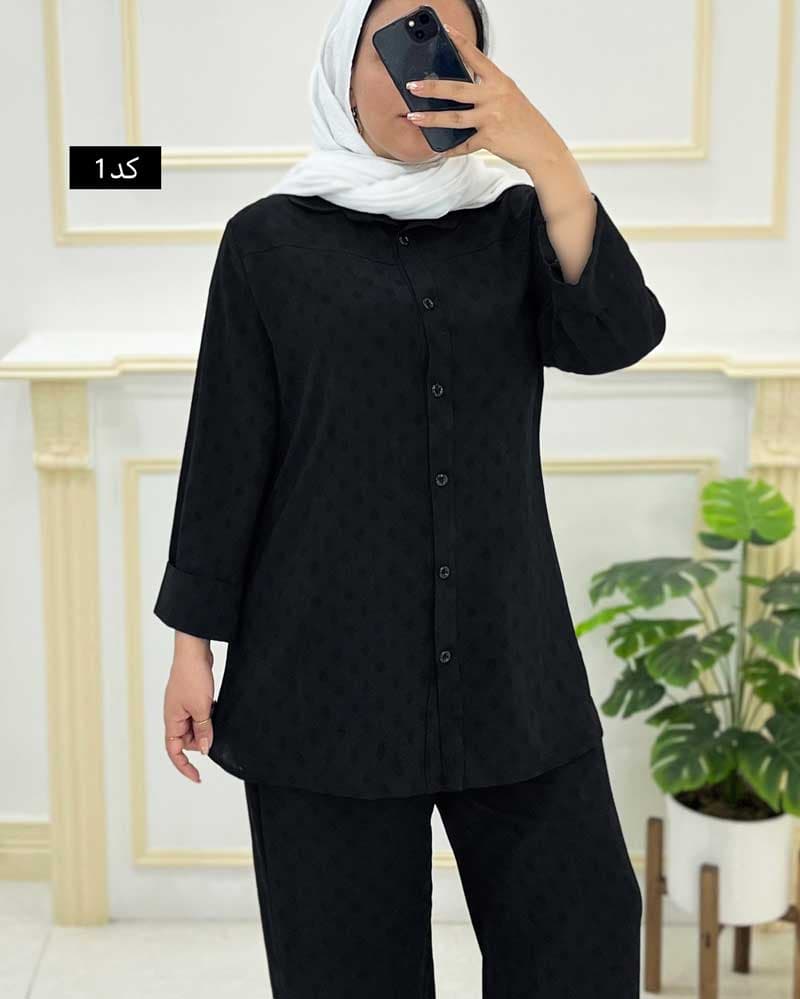 ست شومیزوشلوارابروبادی ویژه محرم کد۱۰۱۱۴۰۳ — تصویر ۳