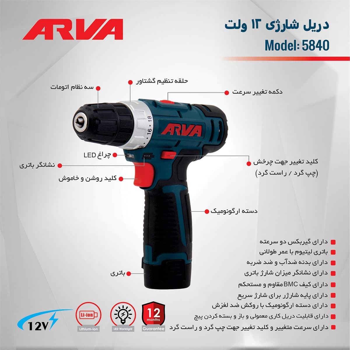 کارتک 6 اینچ دسته چوبی — تصویر ۵