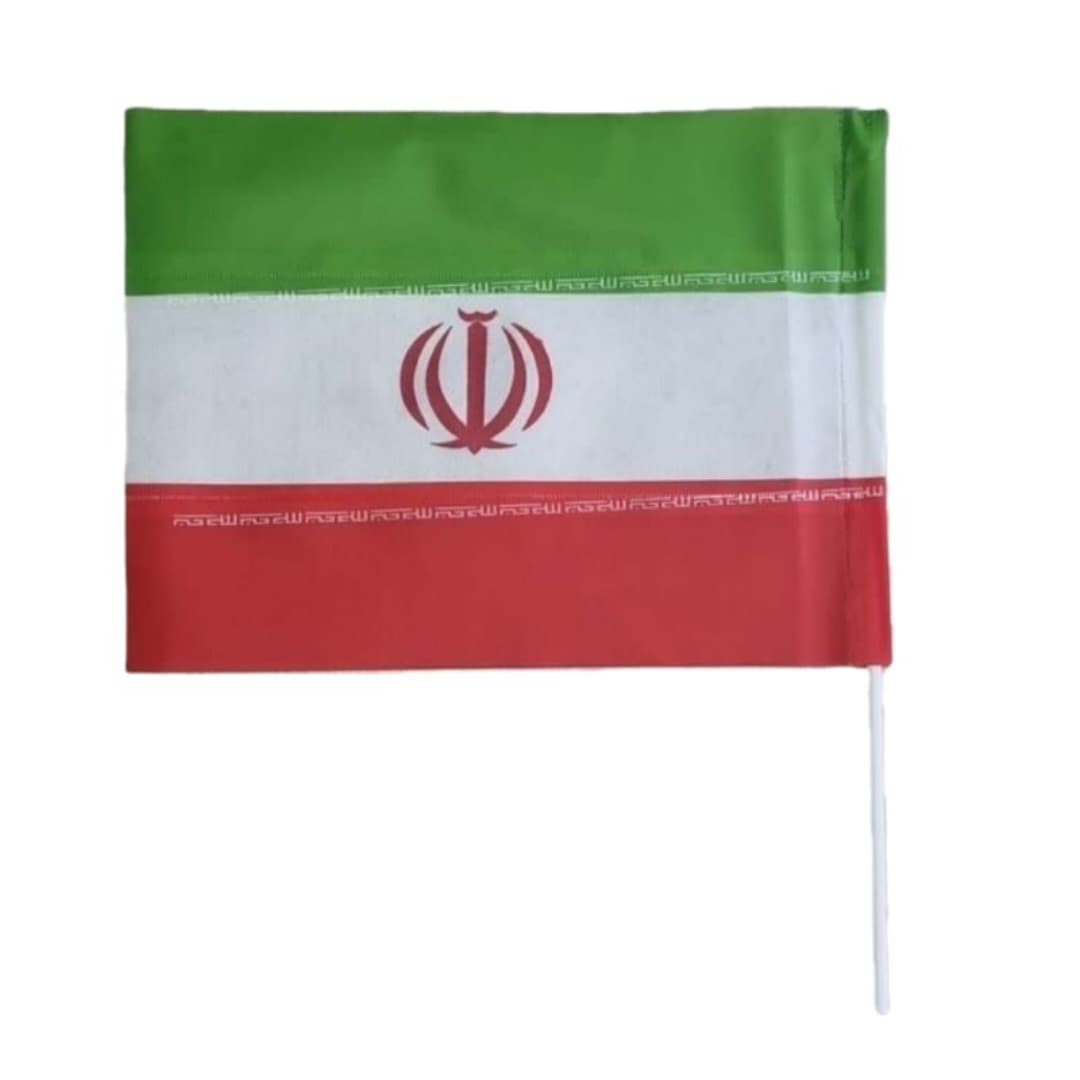 پرچم ایران-پرچم دستی پارچه سوزنی30در40سانت-بسته 25تایی کد 104651
