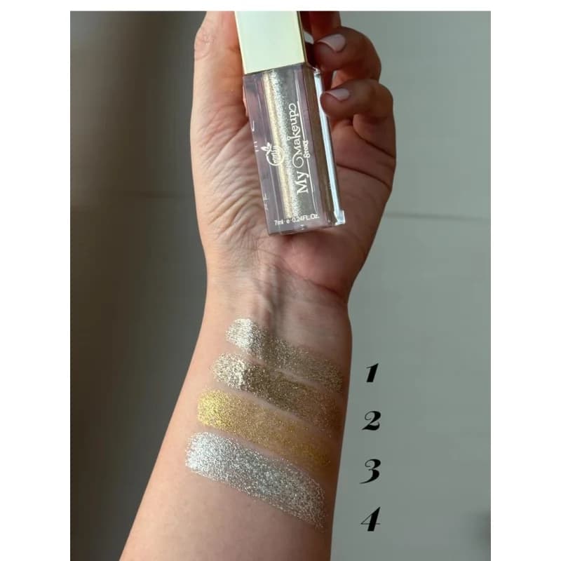 سایه مایع گلیتری مای میکاپ استوری My Makeup Story مدل Glow and Shine شماره EG01 حجم 7 میل اورجینال — تصویر ۲