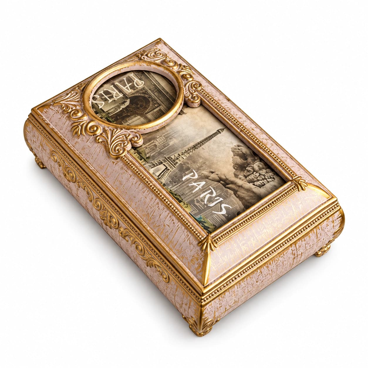 جعبه موزیکال پاریس قابدار دایرهای