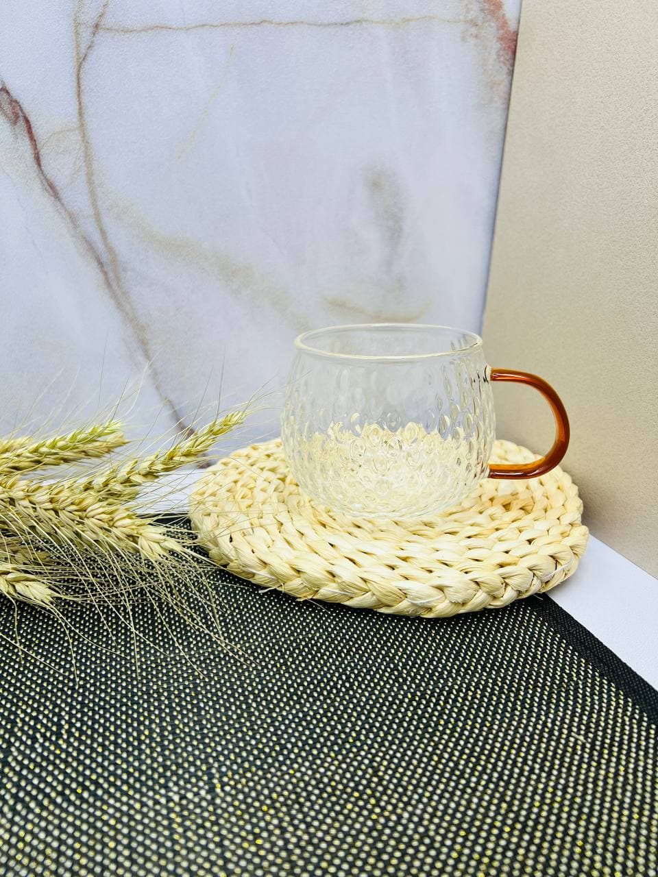 لیوان پیرکس دسته قهوه ای آنتی شوک XD359 — تصویر ۳