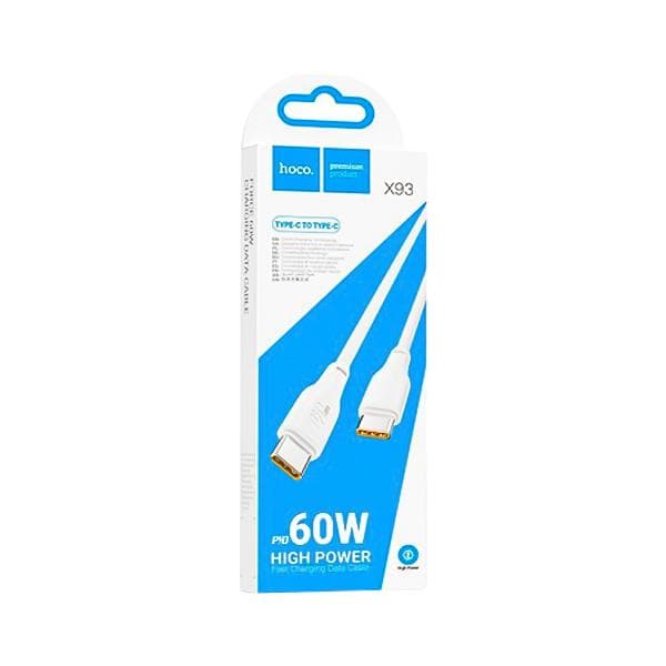 کابل دو سر تایپ سی PD 60W هوکو مدل X93 طول 1 متر — تصویر ۲