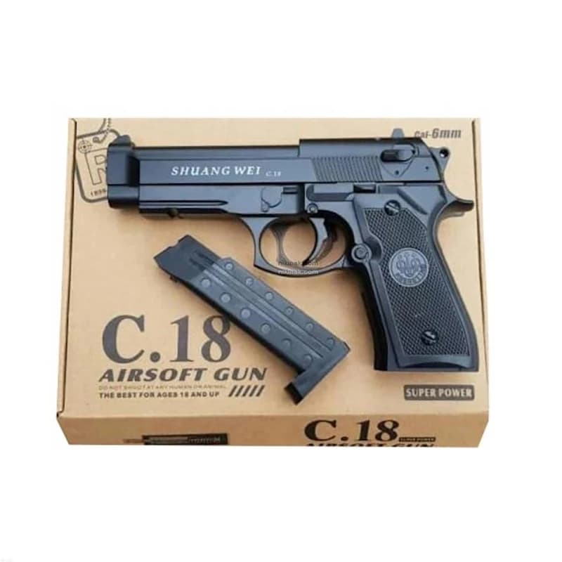 کلت فلزی ساچمه ای Air Soft Gun C18