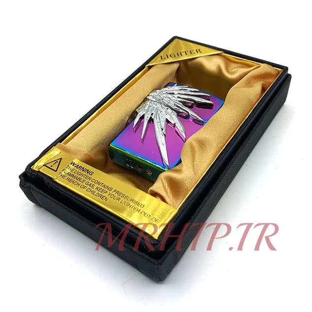 فندک گازی بال فرشته نقره ای هفت رنگ کد a120208 — تصویر ۶