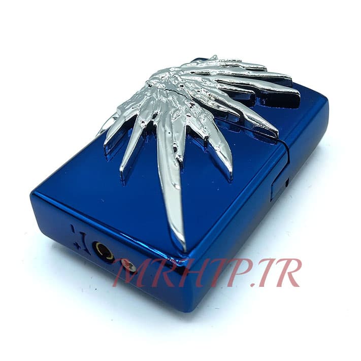 فندک گازی بال فرشته نقره ای آبی کد a120259 — تصویر ۲