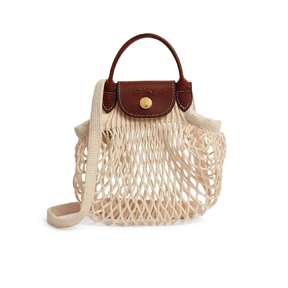 کیف لانگ چمپ Longchamp Small Le Pliage Filet Mesh Bag — تصویر ۴