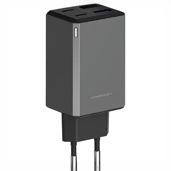 آداپتور شارژ چند پورتی 65W پاورولوژی 65 PWCUQC064