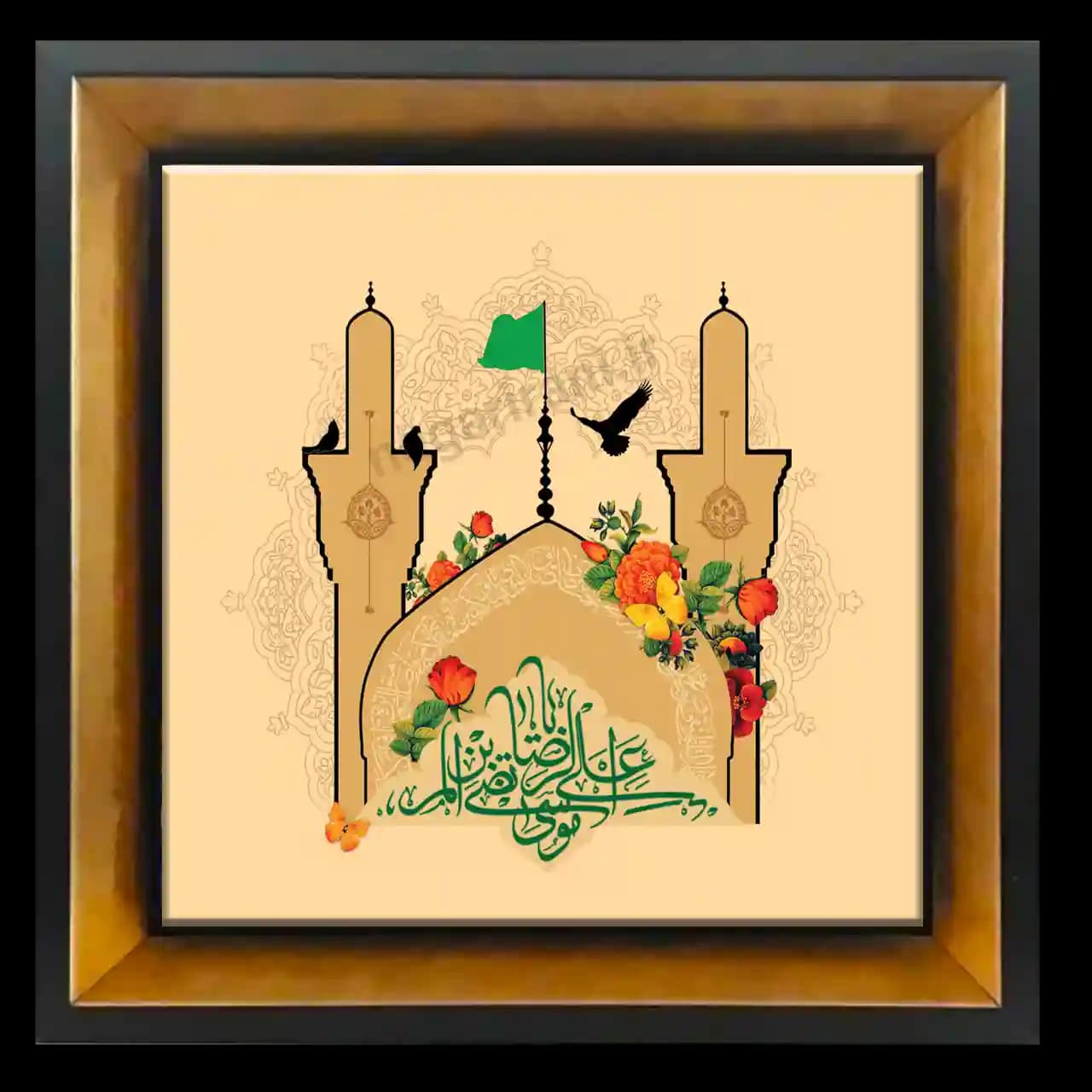 تابلو کاشی یا علی بن موسی الرضا المرتضی مدل 2K 3