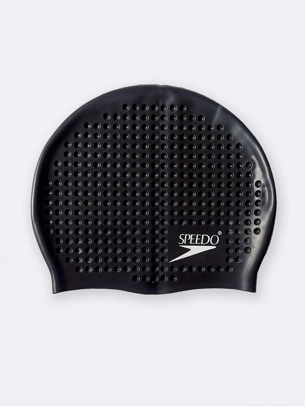 کلاه شنا مشکی رنگ مارک اسپیدو ( Speedo ) زنانه و مردانه سیلیکونی طرح توپی — تصویر ۲