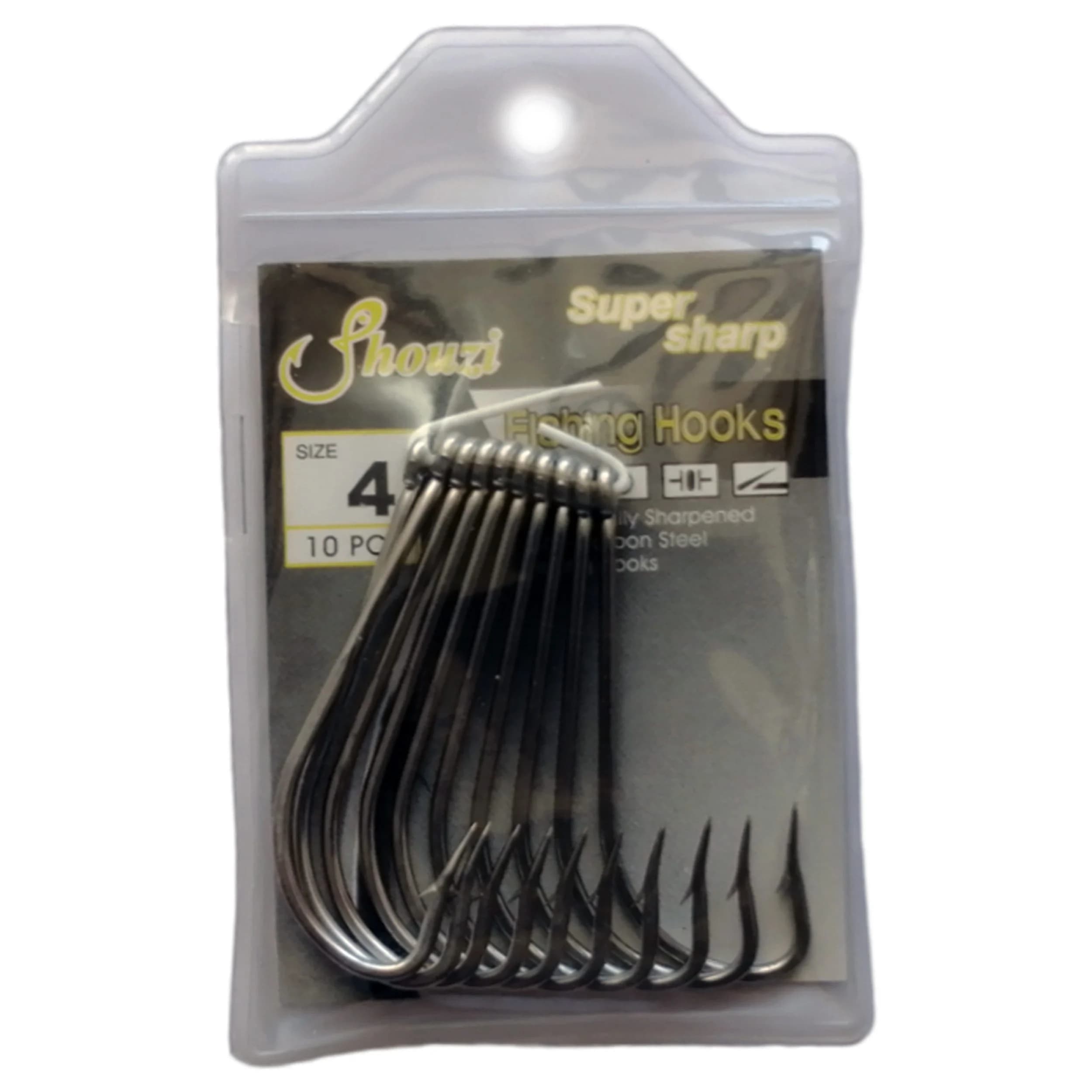 قلاب ماهیگیری آب شور SHOUZI مدل SUPER SHARP بسته 10 عددی — تصویر ۳