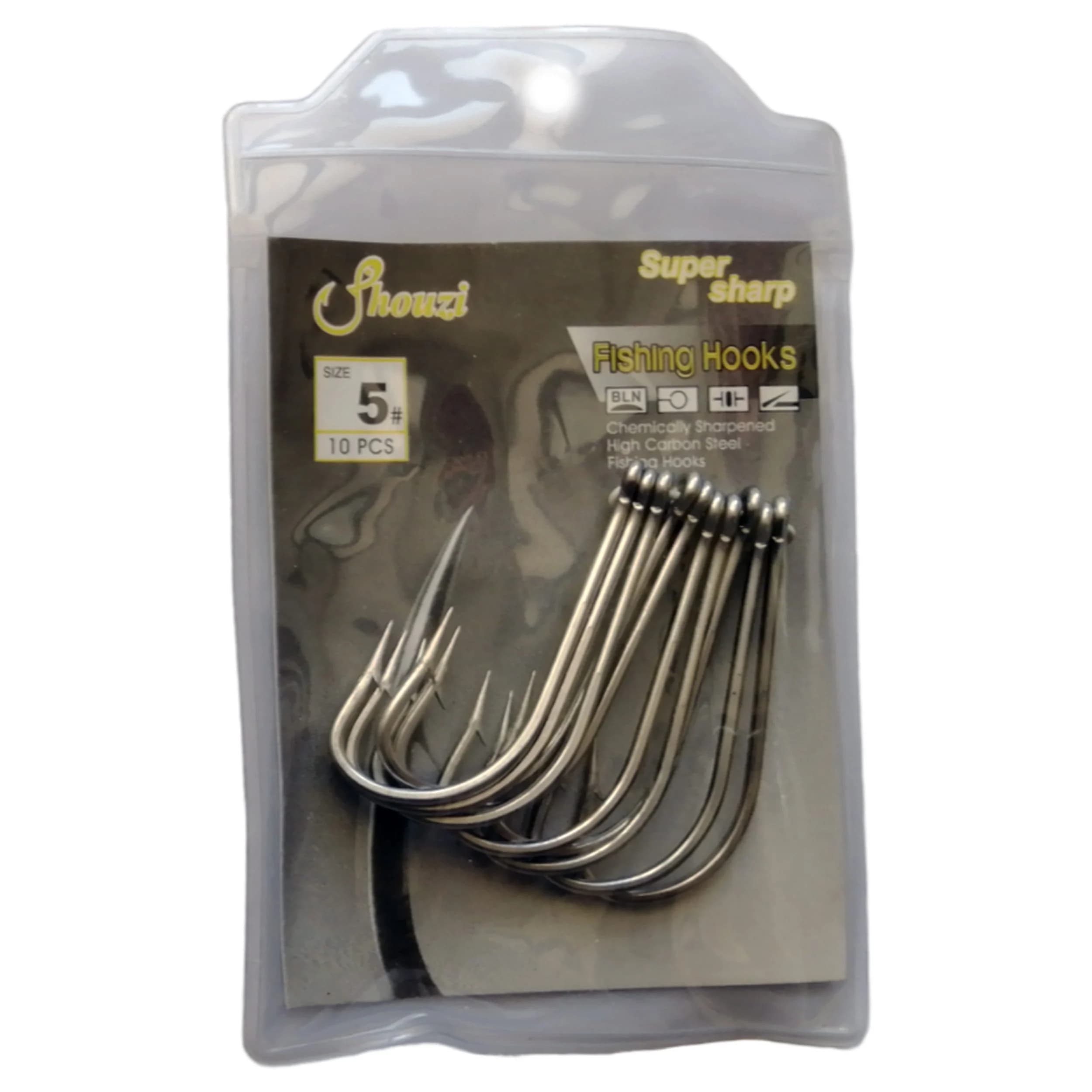 قلاب ماهیگیری آب شور SHOUZI مدل SUPER SHARP بسته 10 عددی — تصویر ۲