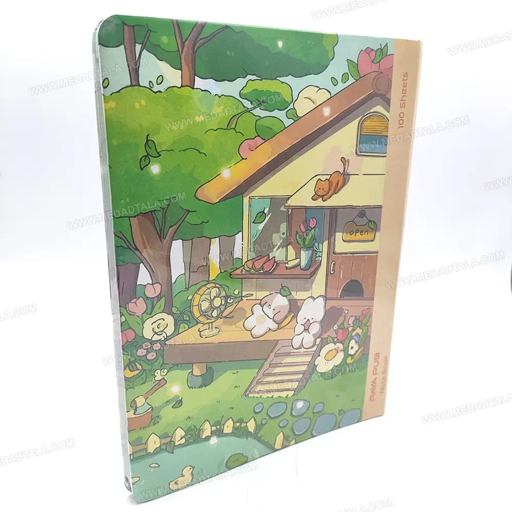 کلاسور 20 سوراخ جلد سخت فانتزی قفل فلزی پایاپاب (به همراه یدک کلاسور) K05 — تصویر ۳
