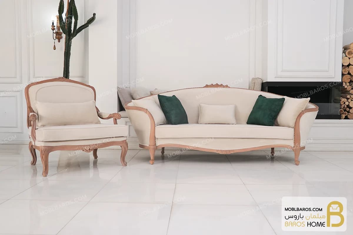 مبل ۷ نفره ایتالیایی نئوکلاسیک مدل لورنزو کد ۶ — تصویر ۵