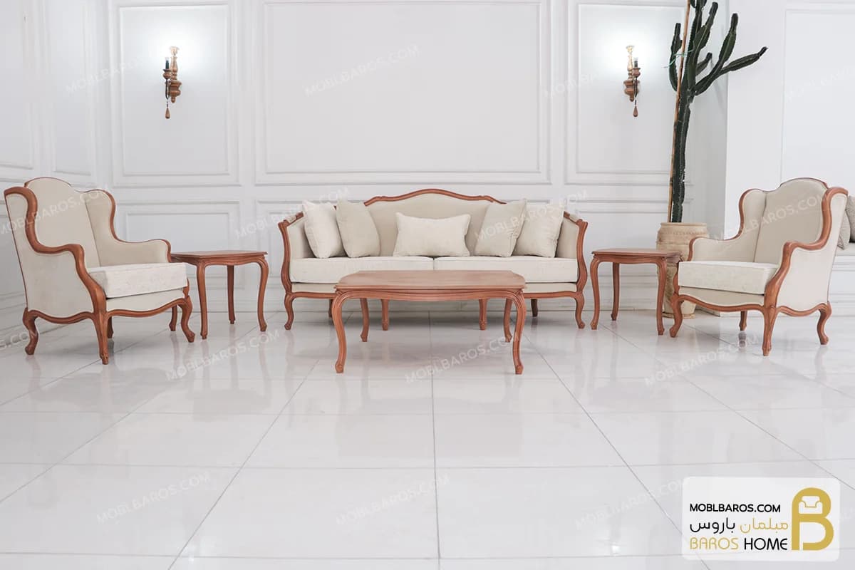 ست مبلمان ترکیبی کلاسیک رومینا و راشل کد۲ — تصویر ۵