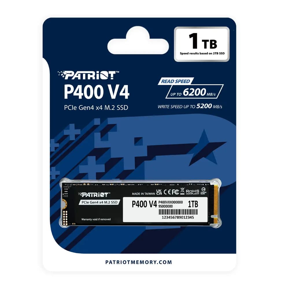 حافظه SSD M.2 پاتریوت مدل P400 V4 – ظرفیت 1 ترابایت — تصویر ۴
