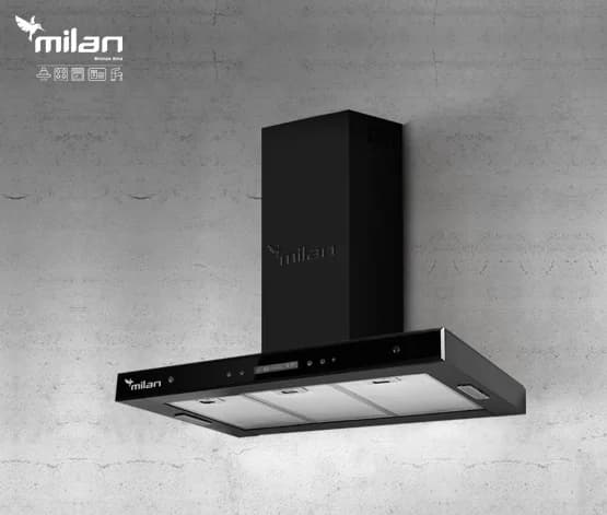 هود شومینه ای میلان برنز (Milanbronze) مدل مارال مشکی (MARAL BLACK)