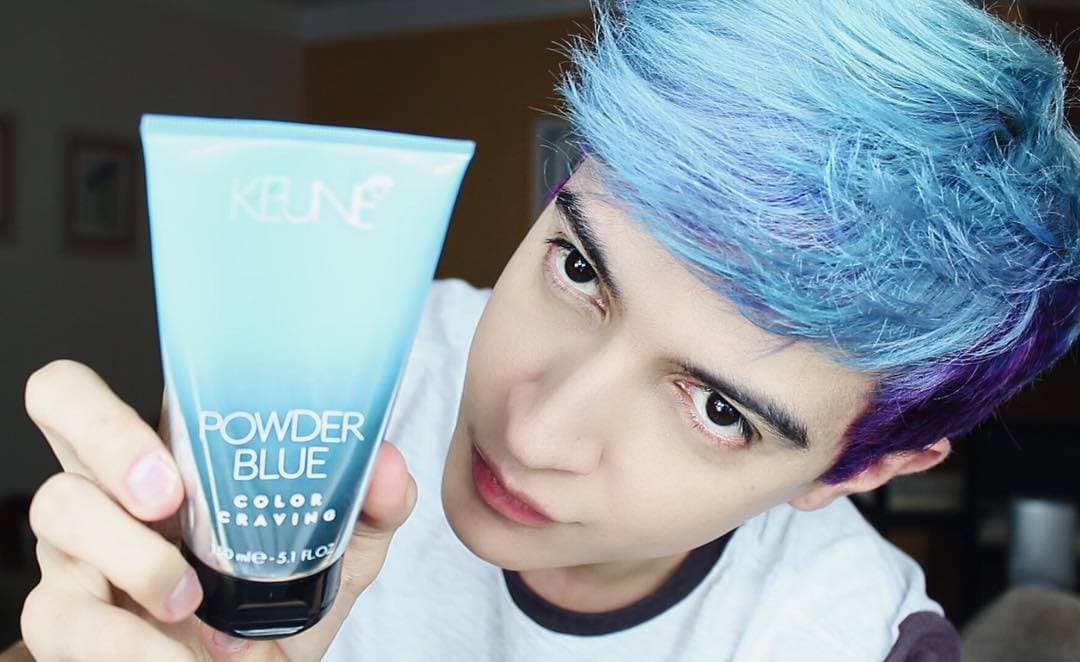 رنگ موی آبی کئون Keune powder blue — تصویر ۲