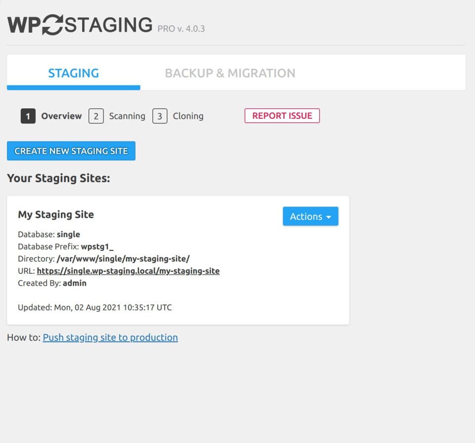 افزونه WP Staging Pro پشتیبانگیری، شبیهسازی و انتقال وردپرس استیجینگ پرو 5.7.1 — تصویر ۵