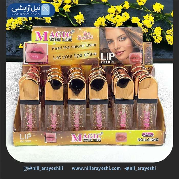 برق لب حرارتی طلا 24k مجیک کد lc1240