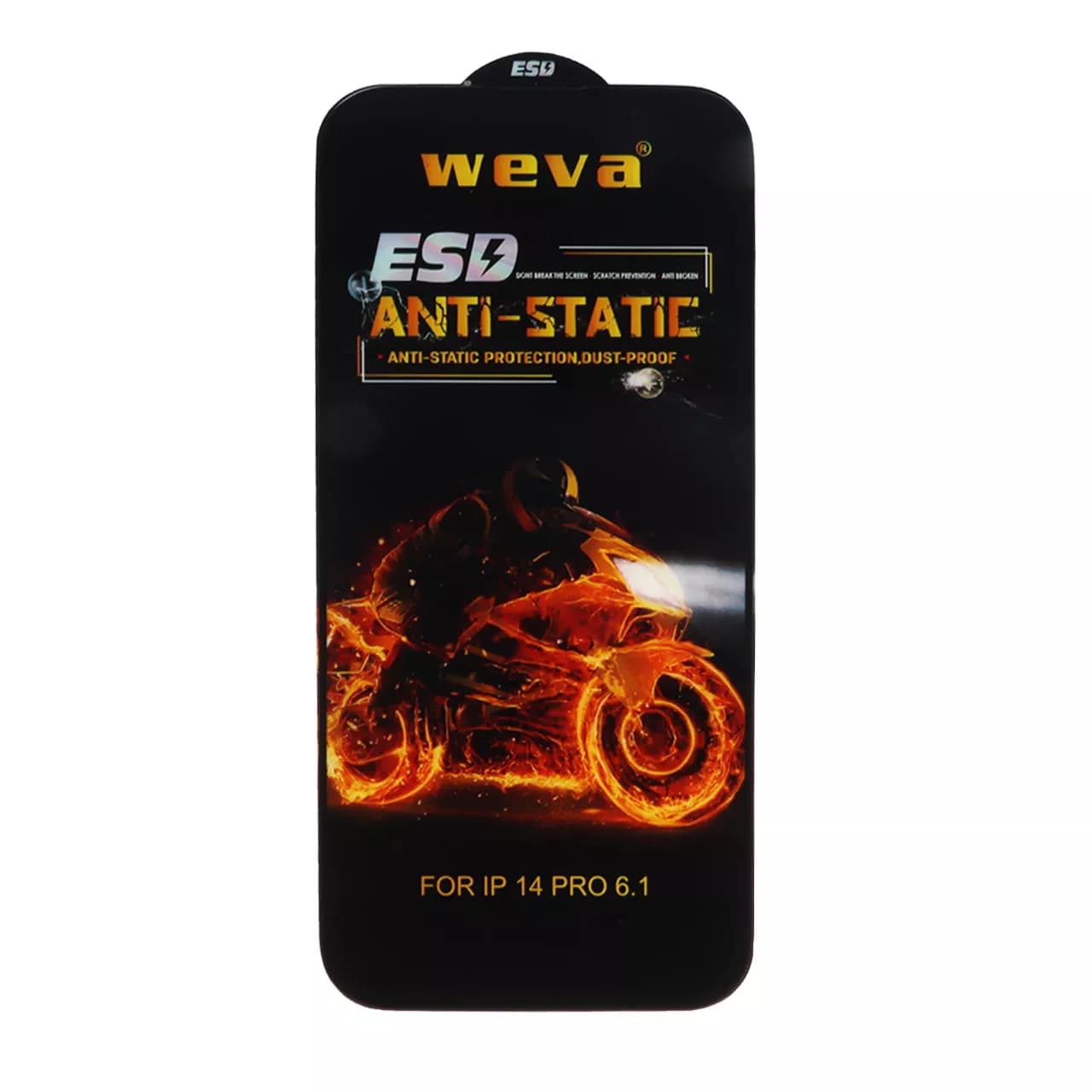گلس شیشه ای Full Cover ESD Anti Satic – Weva مدل Iphone 15 Pro Max