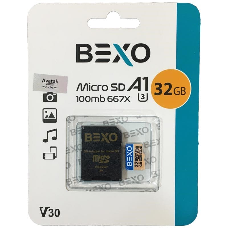 مموری 32 گیگ Bexo C10 U3 100 MB/S 667X+Adapter — تصویر ۲