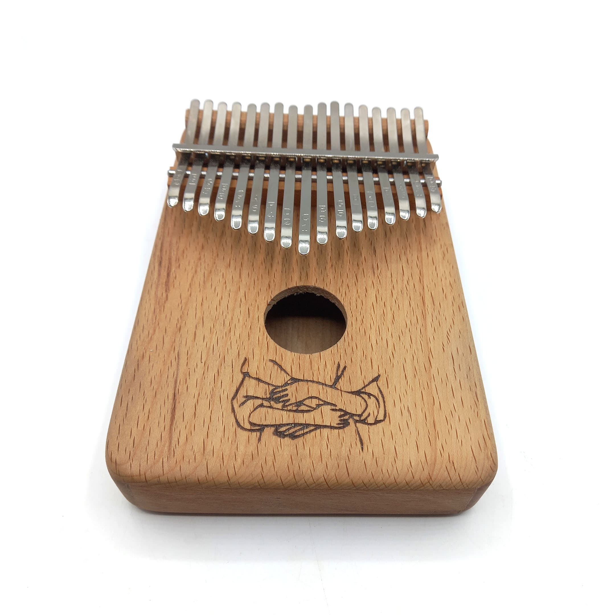 کالیمبا 17 تیغ چوب راش طرح آغوش کد d160007 — تصویر ۳
