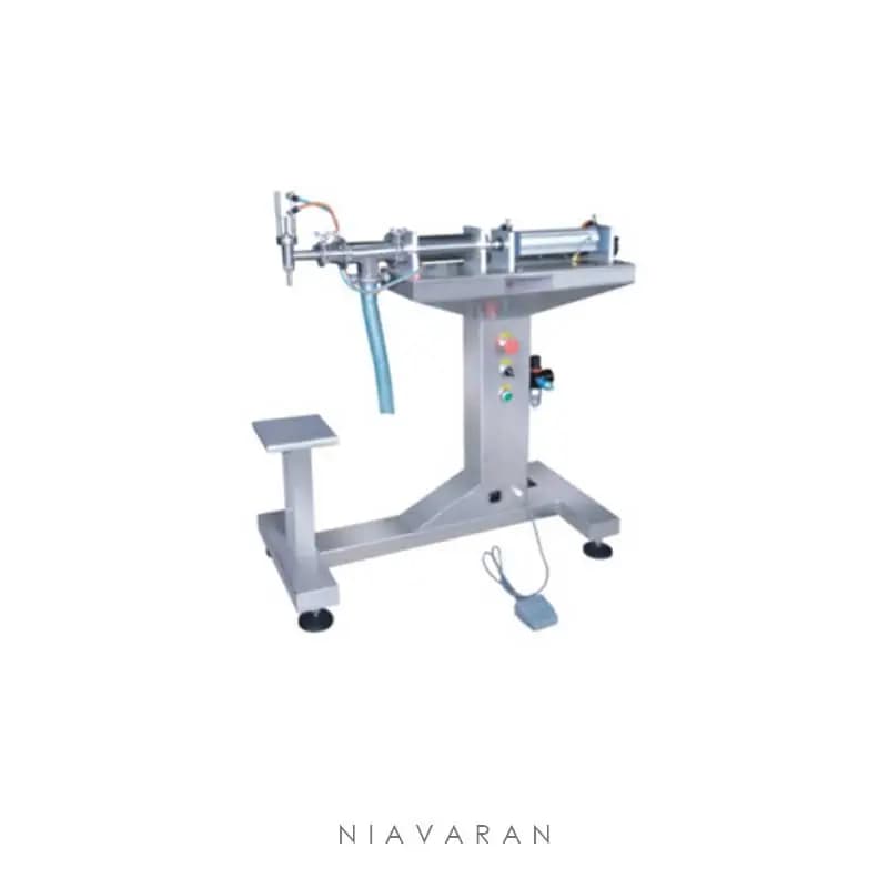 دستگاه پرکن مایعات رقیق ایستاده تک نازل پنوماتیک مدل NI-FV1