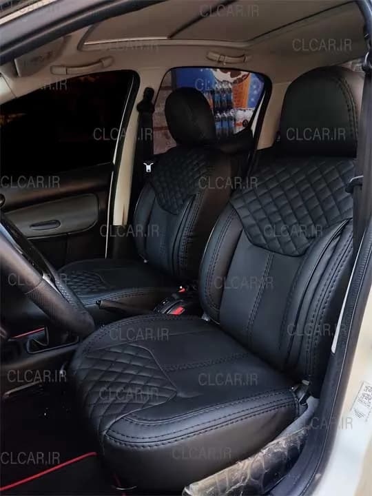 روکش صندلی سفارشی طرح P50 چرم مناسب پژو 206 کد (P06-P50)