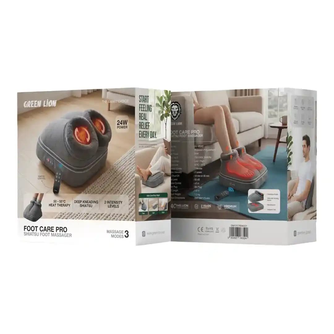 ماساژور پا گرین لاین مدل Green Lion Foot Care Pro | شیاتسو، گرمایش تا 55°C و 3 حالت ماساژ — تصویر ۲