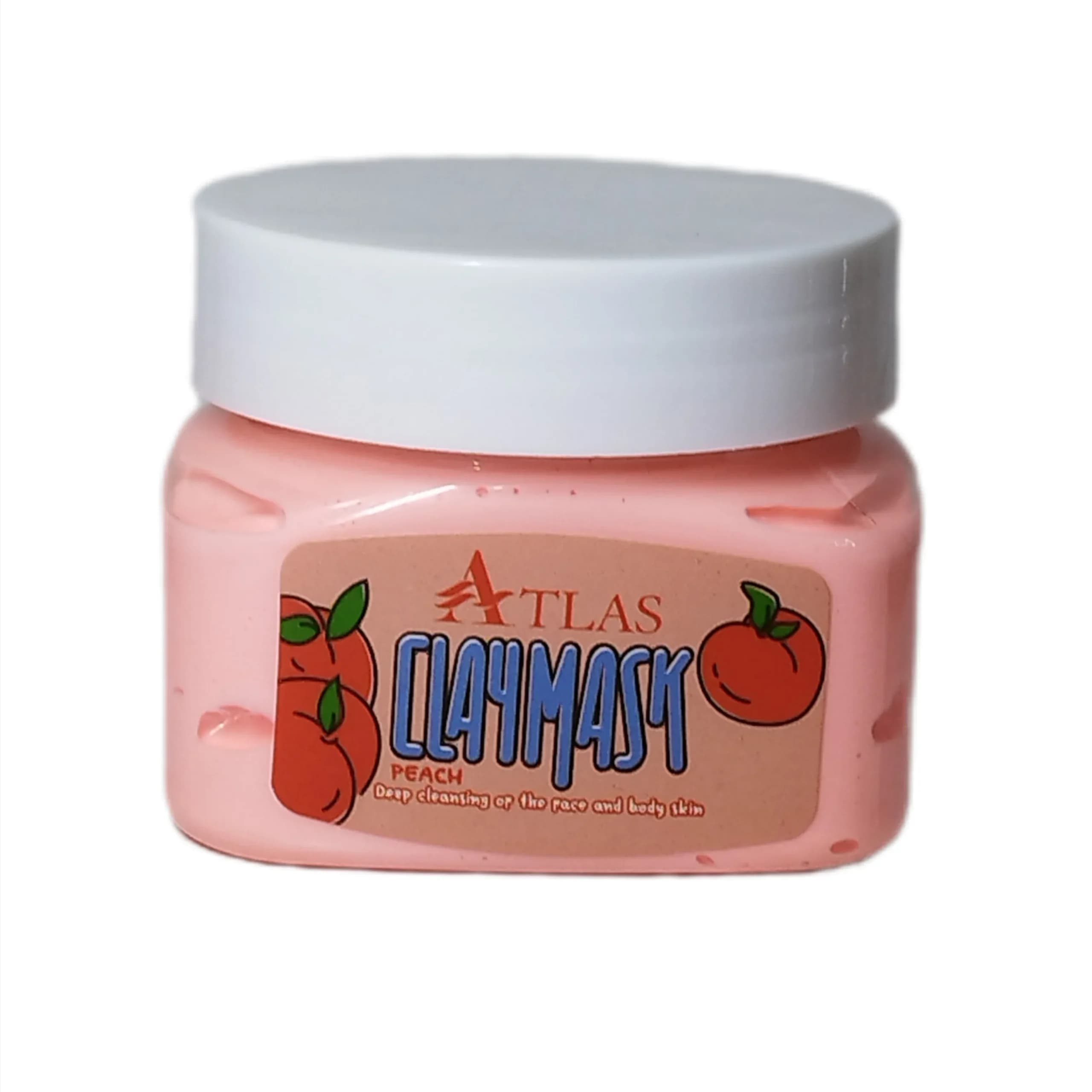 ماسک صورت رسی اطلس مدل هلو حجم 200 گرم (Clay Mask)