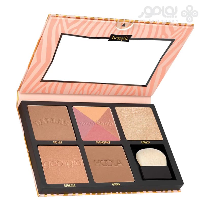 پالت هایلایتر، برنزر و رژگونه بنفیت مدل CHEEK STARS — تصویر ۲