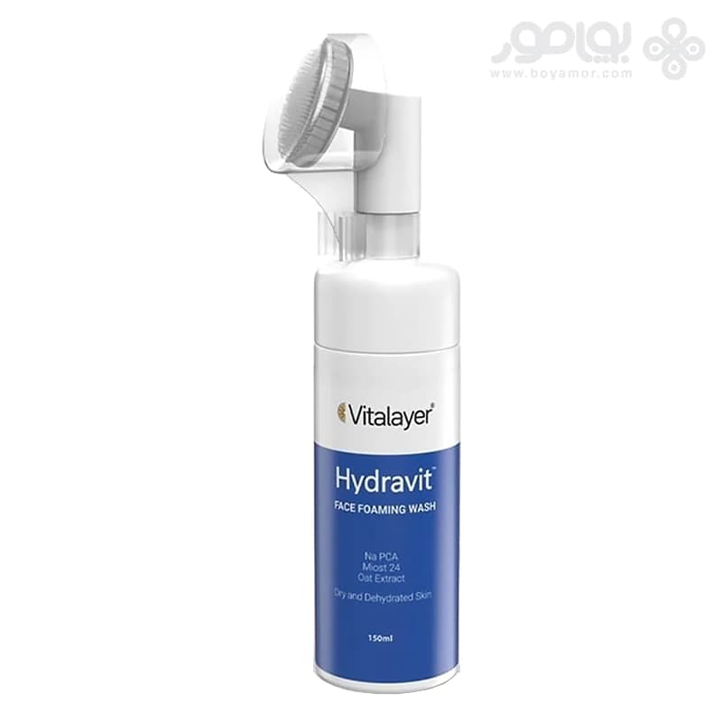 فوم شستشوی صورت ویتالیر مدل HYDRAVIT مناسب پوست خشک و دهیدراته