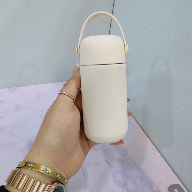 مینی فلاسک استیل دسته چرمی کد 2175 — تصویر ۲