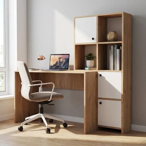 میز تحریر مدل کتابخانه دار مبلمان فرنا مدل 1135761