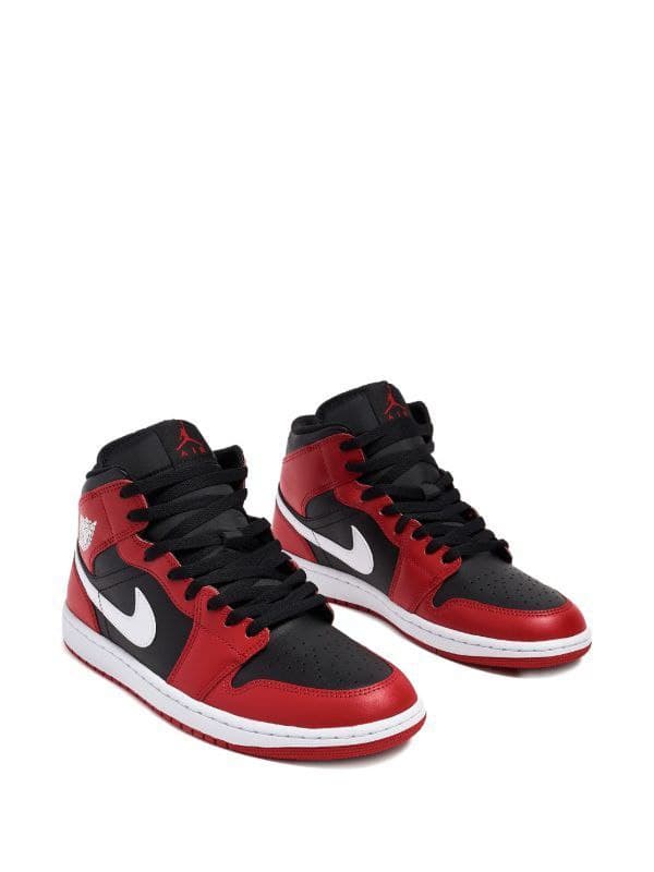 نایک ایر جردن ۱ ساقدار مشکی جیم قرمز سفید Nike air jordan 1 high Black Gym Red White — تصویر ۲