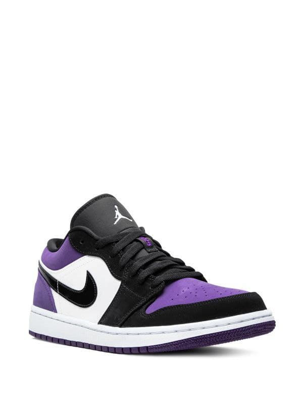 نایک ایر جردن ۱ بدون ساق بنفش تو Nike air Jordan 1 low purple toe — تصویر ۲
