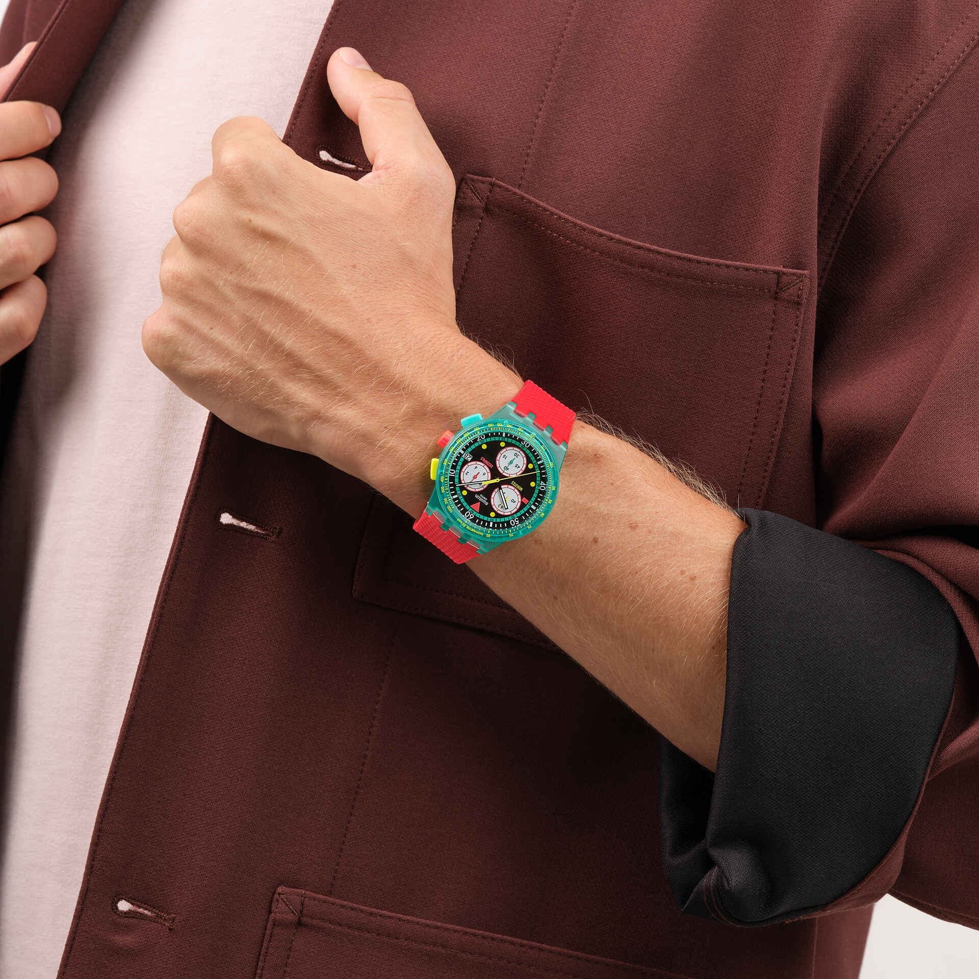 ساعت سواچ مدل SWATCH NEON EMERALD CHRONO (SUSG409) — تصویر ۴
