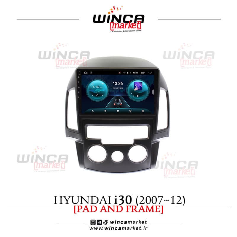 مانیتور فابریک اندروید هیوندای آی i30 2007-12 سری اس S400 پلاس وینکا WINCA مدل RS855