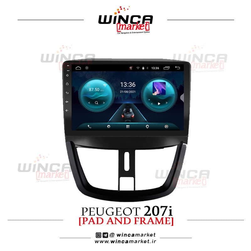 مانیتور فابریک اندروید پژو 207i سری اس S400 پلاس وینکا WINCA مدل RS855