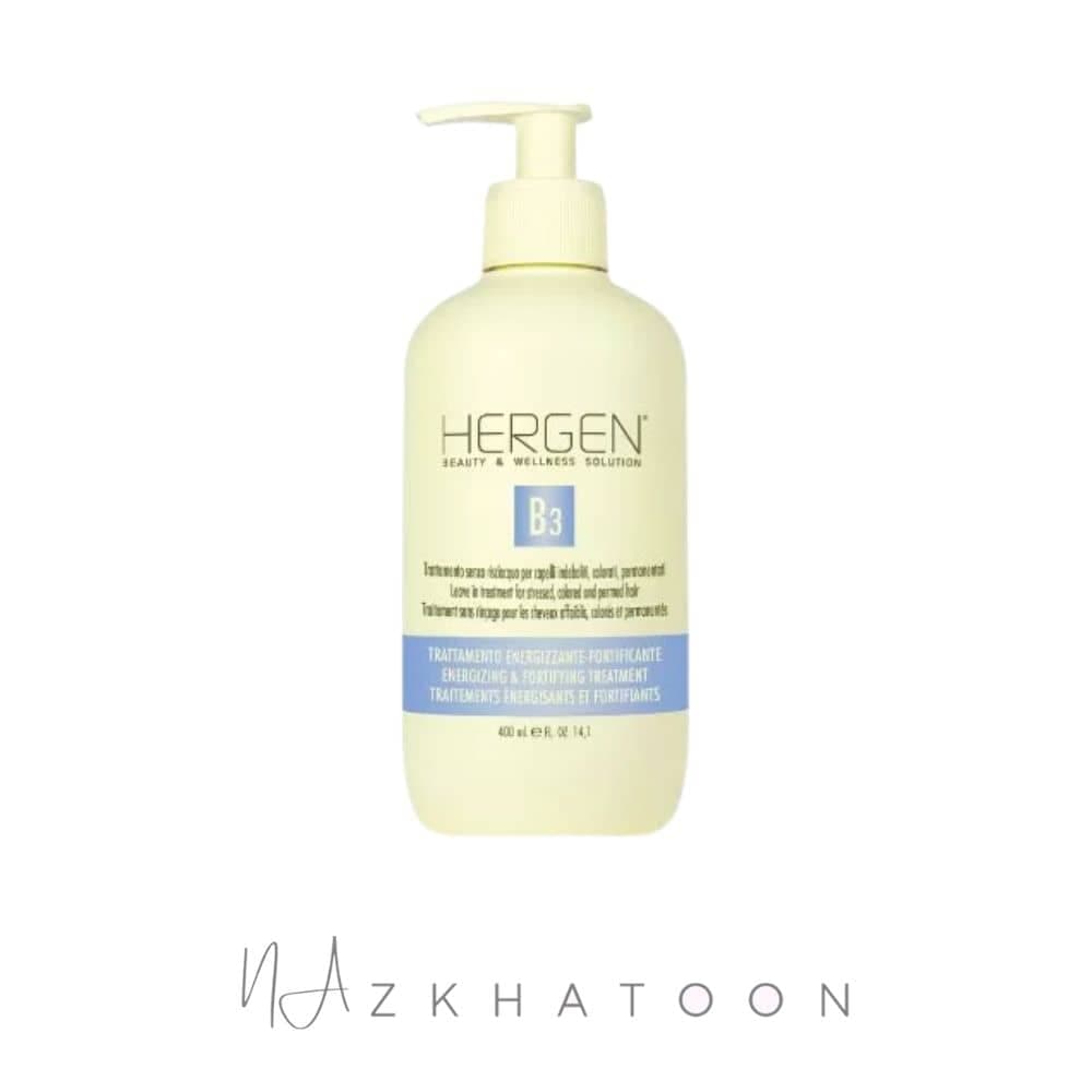 ترمیمکننده موی هرژن B3 بس 400میل | HERGEN B3 Leave-In Treatment for Stressed, Coloured and Permed Hair