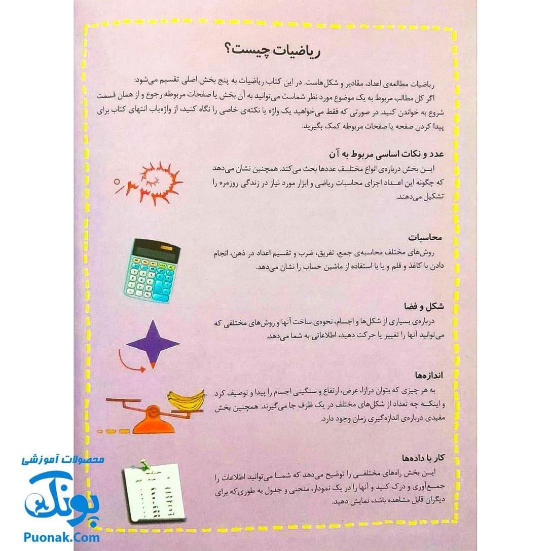 کتاب مرجع کودک و نوجوان ۷ : نخستین واژه نامه ی ریاضی من — تصویر ۲