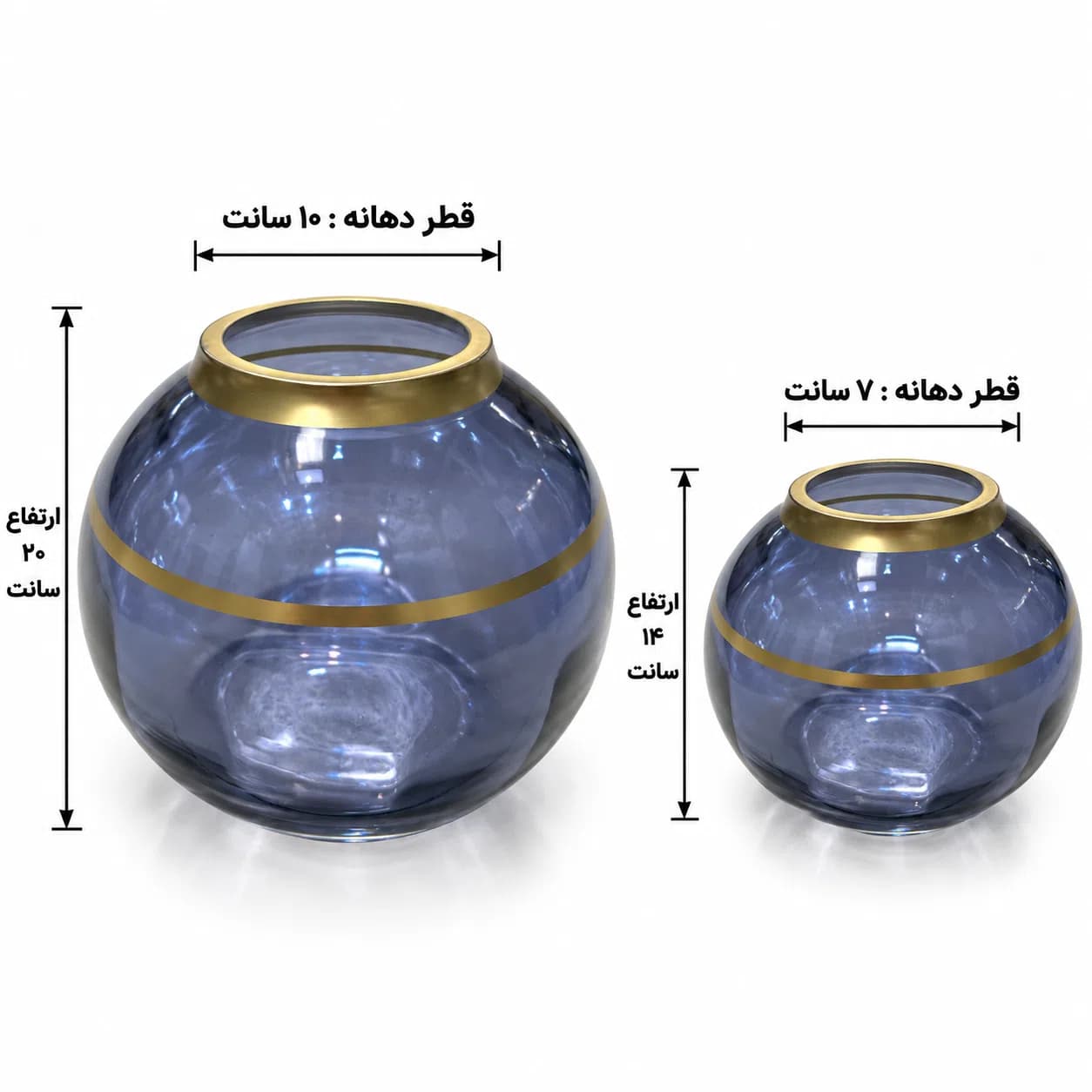 گلدان شیشه ای طرح کریستال کد 41 — تصویر ۳