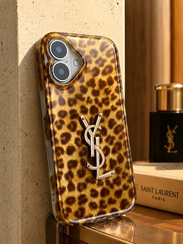 قاب YSL طرح پلنگی گوشی آیفون 12 و آیفون 12 پرو — تصویر ۶