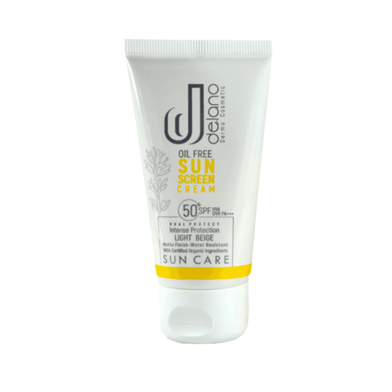 کرم ضد آفتاب پوست دارای لک 50 spf (بژ روشن) دلانو — تصویر ۲