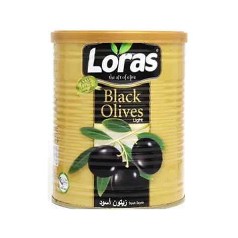 زیتون سیاه لوراس قوطی 800 گرمی Loras
