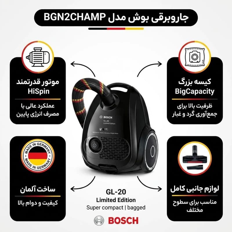 جاروبرقی بوش BGLS 2 CHAMP — تصویر ۲