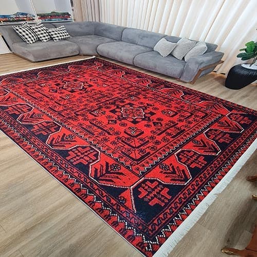 فرشینه مخمل ترک سنتی لاکی ترکمن U653